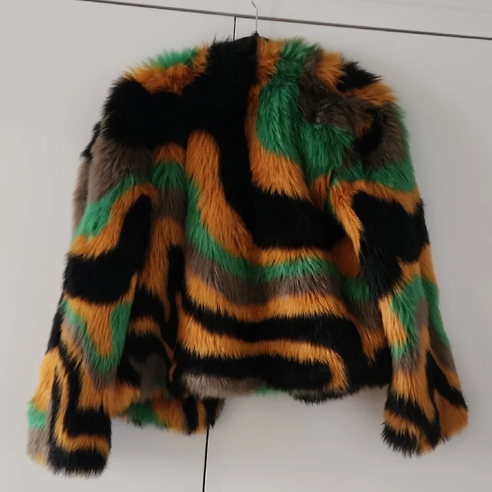 Custo Barcelona Multicolor Faux Fur Jacket - Picture 4 of 7